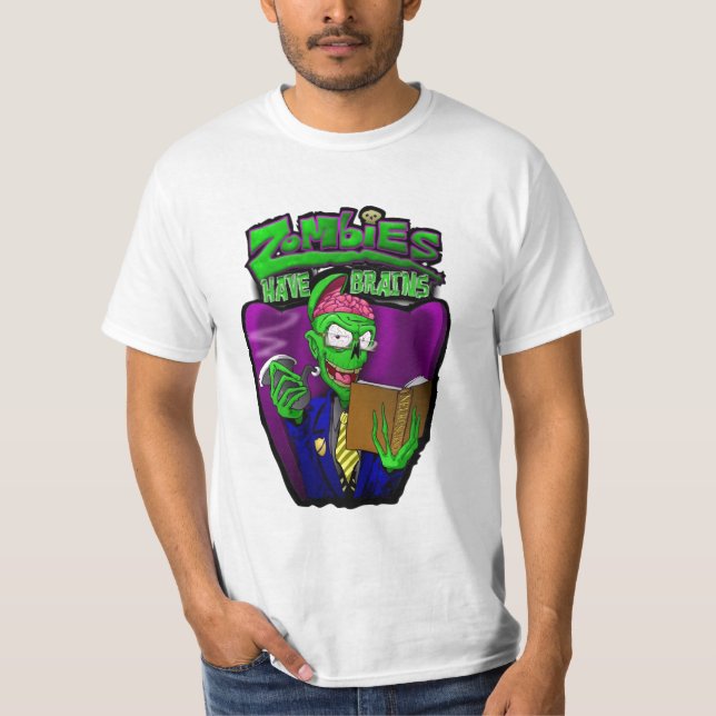Camiseta Zombies tem cérebros (Frente)