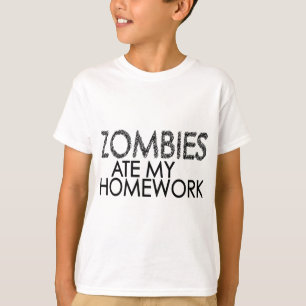 Camiseta Zombis em meus trabalhos de casa