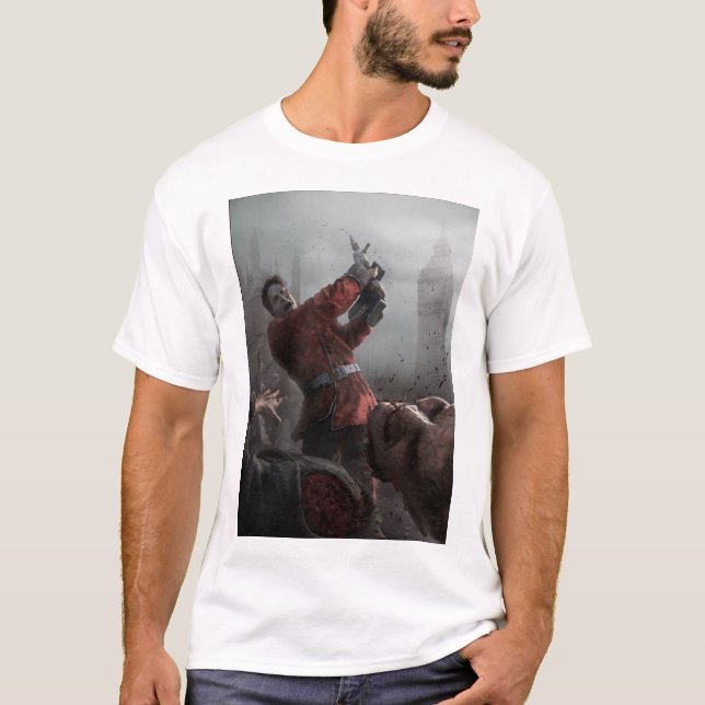Camiseta ZombiU Zombi horror game concept art Queen's guard (Frente)