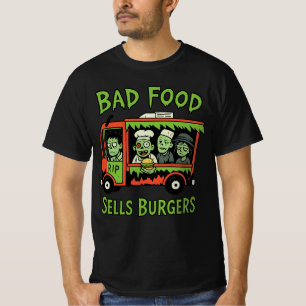 Camiseta Zomburger "Comida Ruim Vende Hambúrgueres" Nova