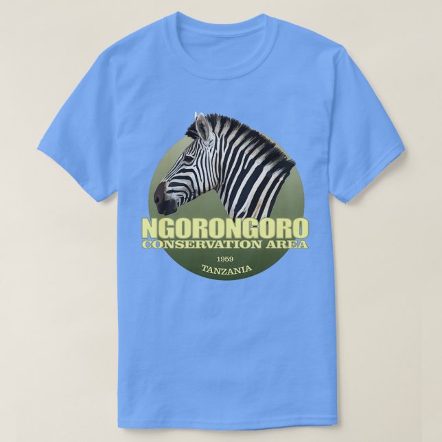 Camiseta Zona de Conservação de Ngorongoro ZebraWT2 (Frente do Design)