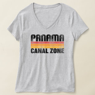 Camiseta Zona do Canal do Panamá com Bares de Cor