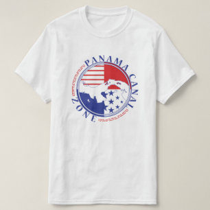 Camiseta Zona do canal do Panamá com istmo