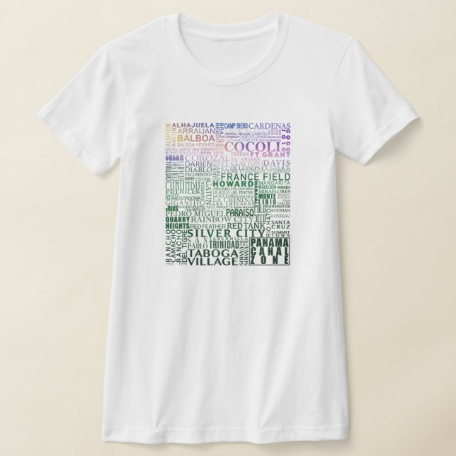 Camiseta Zona do Canal do Panamá em Cada Local (Sunset Trop (Postura )