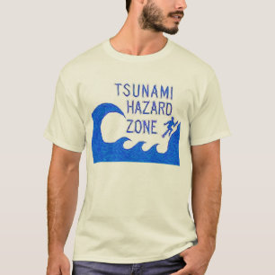 Camiseta Zona do perigo do tsunami