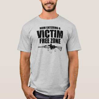 Camiseta Zona franca AR15 da vítima