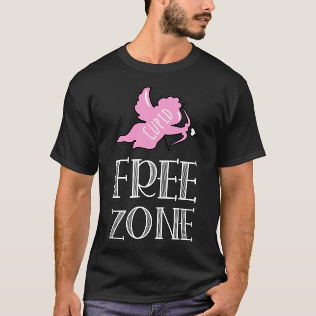 Camiseta Zona Livre Cupido - Dia Anti-Valentina (Frente)