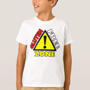 Camiseta Zona Livre de Glúten (doença celíaca - alergia ao