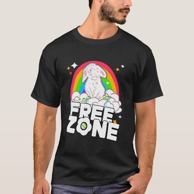 Camiseta Zona livre divertida páscoa odeio páscoa (Frente)
