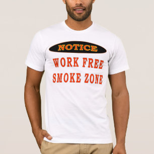 CAMISETA ZONA LIVRE DO FUMO DO TRABALHO