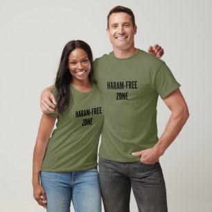 Camiseta Zona livre do haram T-Shirt Islâmico