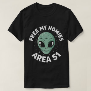 Camiseta Zona livre TA24-Alienígena 51 T-Shirt engraçado