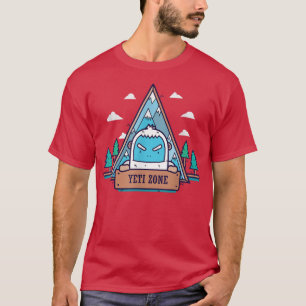 Camiseta Zona Yeti Montanhas Floresta Fria de Neve