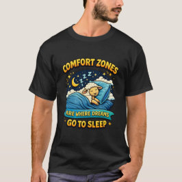 Camiseta Zonas de Conforto Onde os Sonhos Dormem Arte de Ov