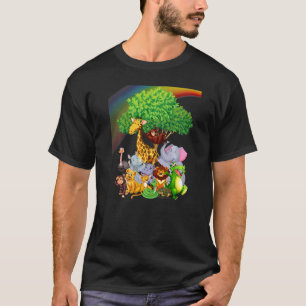 Camiseta Zoo Animais Safari Festa de aniversário A Dia A