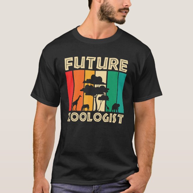 Camiseta Zoo Animais Zoologia Vida Selvagem Estudante Futur (Frente)