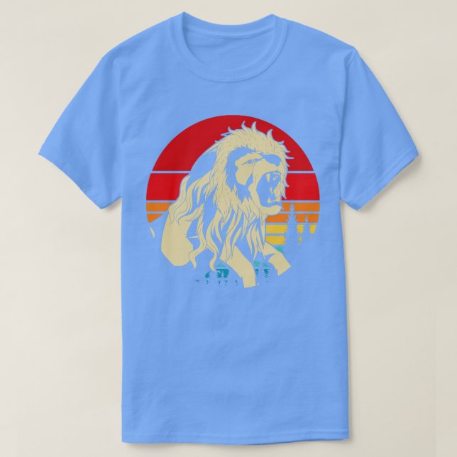 Camiseta Zoo Animal Africa Lover Safari Retro Lion (Frente do Design)