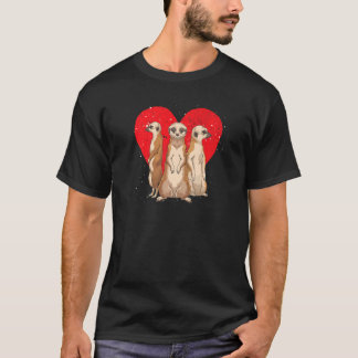 Camiseta Zoo Animal Africa Safari Heart Meerkat