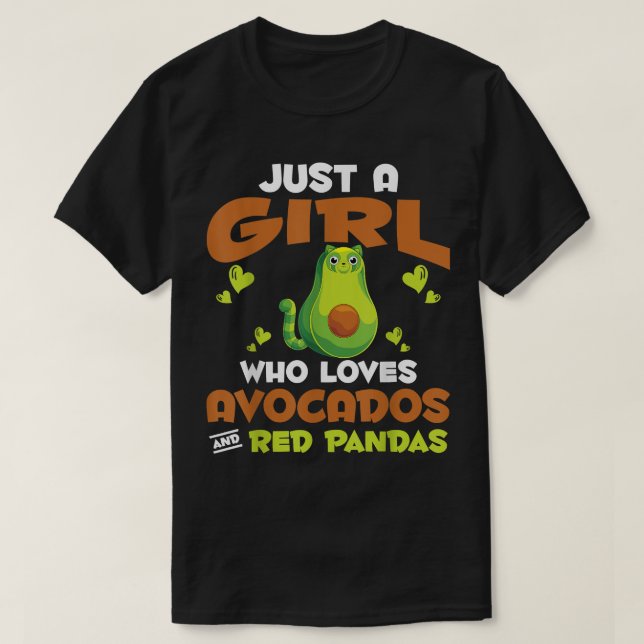 Camiseta Zoo Animal Apenas Uma Menina Que Ama Avocados E Ve (Frente do Design)