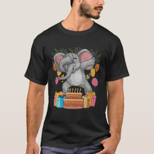 Camiseta Zoo Animal Dabbing Elephids Anniversário Party
