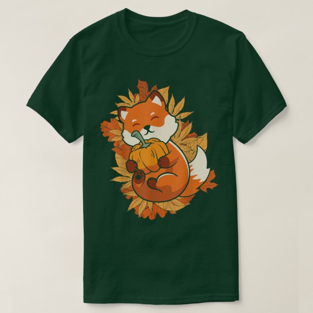 Camiseta Zoo Animal Fo Autumn Falling Deixa Animal Floresta (Frente do Design)