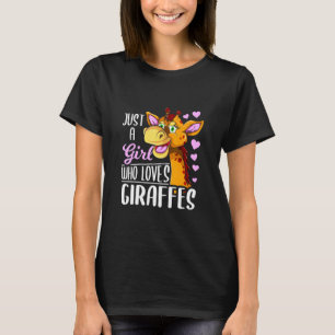 Camiseta Zoo Animal Keeper Só Uma Menina Que Ama Girafas