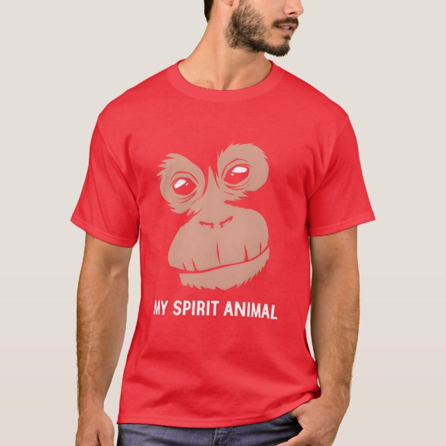 Camiseta Zoo Animal My Spirit Animal Orangutan retro (Frente)