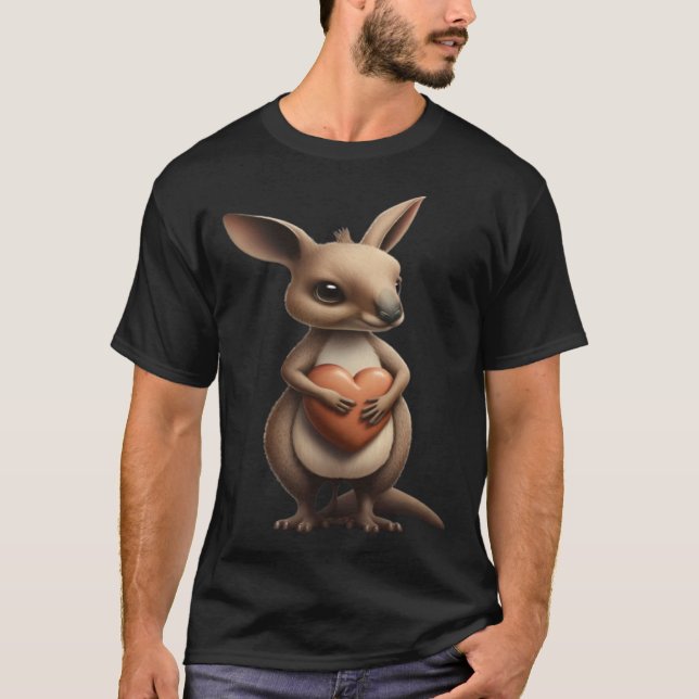 Camiseta Zoo Animal Para Crianças Canguru Canguru Austrália (Frente)