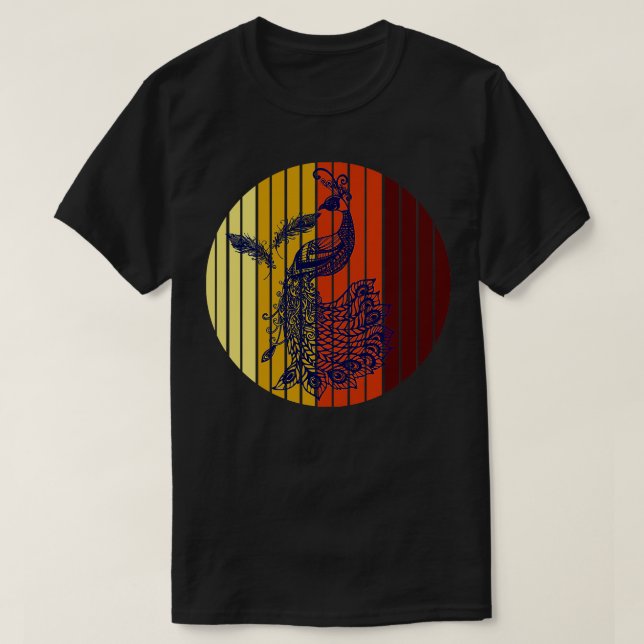 Camiseta Zoo Animal - Pássaro Ornamental Pavão Pavão (Frente do Design)