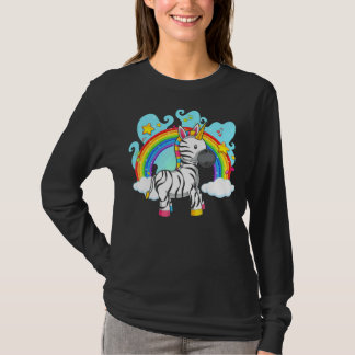 Camiseta Zoo Animal Rainbow Zebracorn Fantasy Unicorn Zebr
