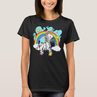 Camiseta Zoo Animal Rainbow Zebracorn Fantasy Unicorn Zebr