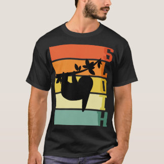 Camiseta Zoo Animal Retro Sloth