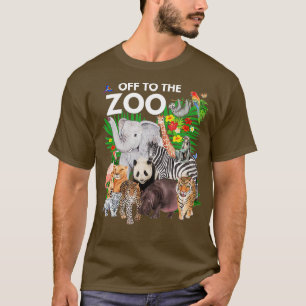 Camiseta Zoo Animal Safari Festa Um Dia No Zoo Safari Z
