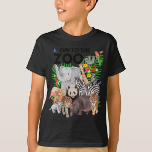Camiseta Zoo Animal Safari Festa Um Dia No Zoo Safari Z