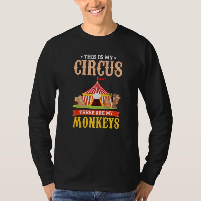 Camiseta Zoo Animal  This Is My Circus These Are My Monkeys (Frente)
