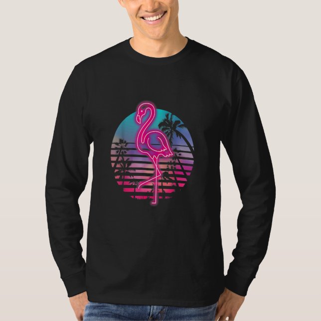 Camiseta Zoo Animal Tropic Summer Sunrise Flamingo (Frente)