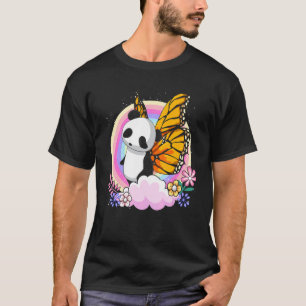 Camiseta Zoo Bonito Fantasia Arco-Íris Borboleta Panda