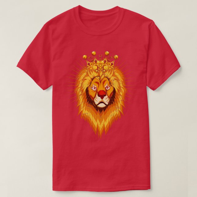 Camiseta Zoo Crown Animal African Lion (Frente do Design)
