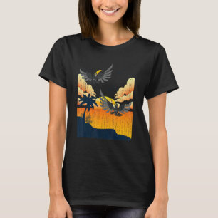 Camiseta Zoo de Pássaro Exótico Sunset no Verão Vibes Touca