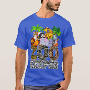 Camiseta Zoo Detentor Africano Leopard Imprima Zebra Zoo