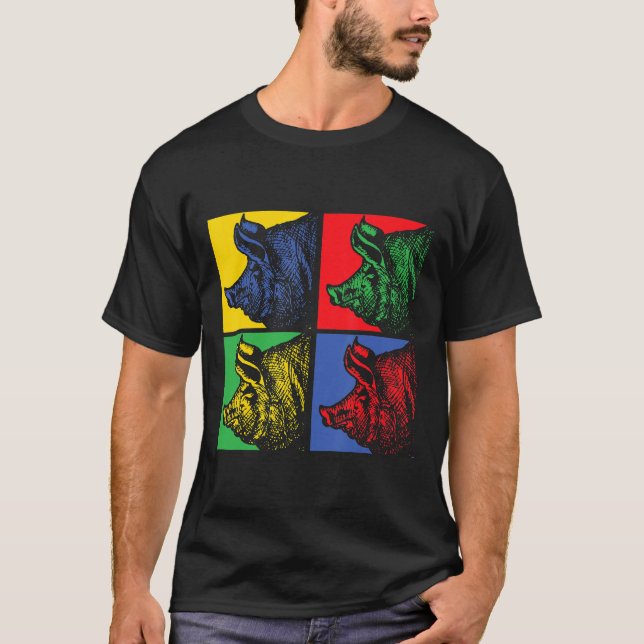 Camiseta Zoo Detentor Explorador-Agricultores Presente Suín (Frente)