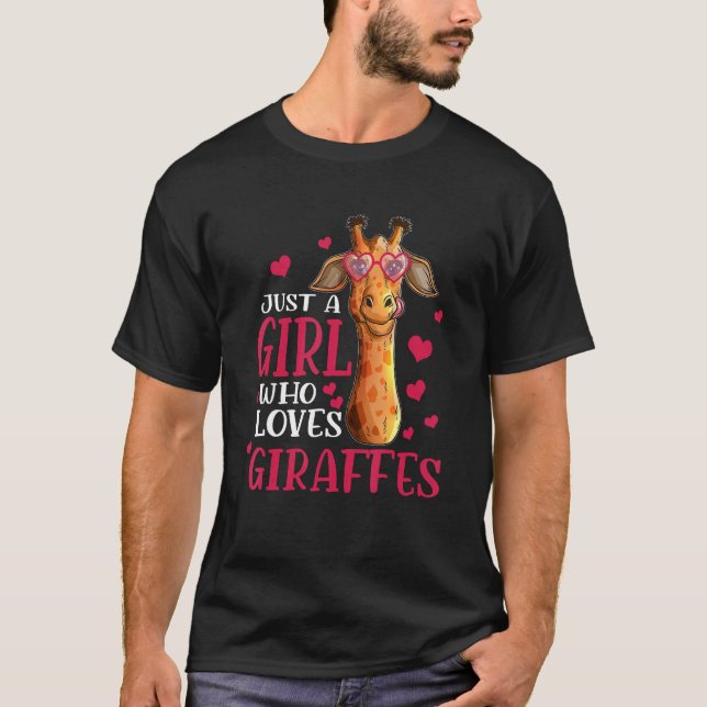 Camiseta Zoo Giraffe  Just A Girl Who Loves Giraffes (Frente)