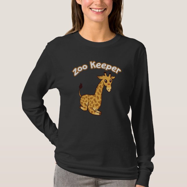 Camiseta Zoo Keeper Giraffe Safari Animal (Frente)
