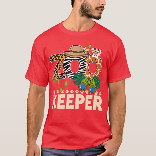 Camiseta Zoo Keeper Halloween Party Safari Zookeeper (Frente)