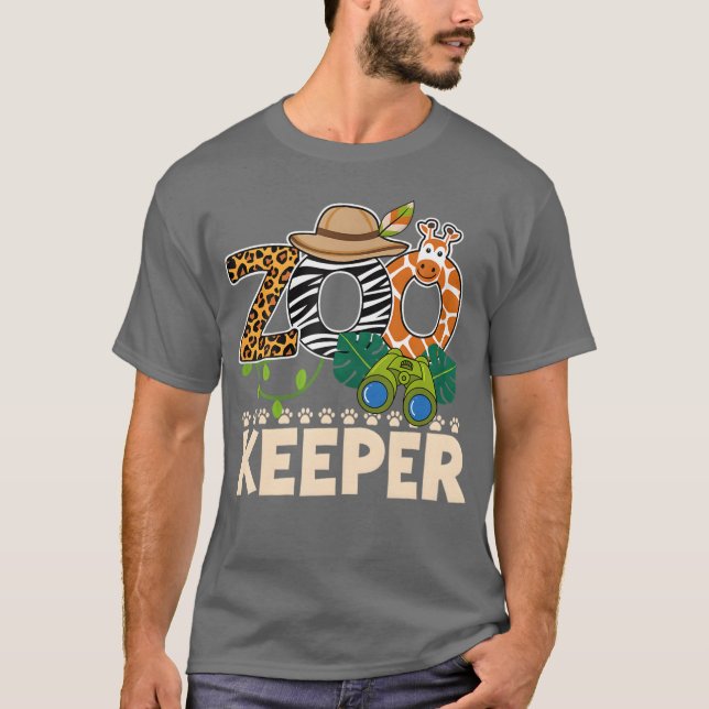 Camiseta Zoo Keeper Halloween Party Safari Zookeeper (Frente)
