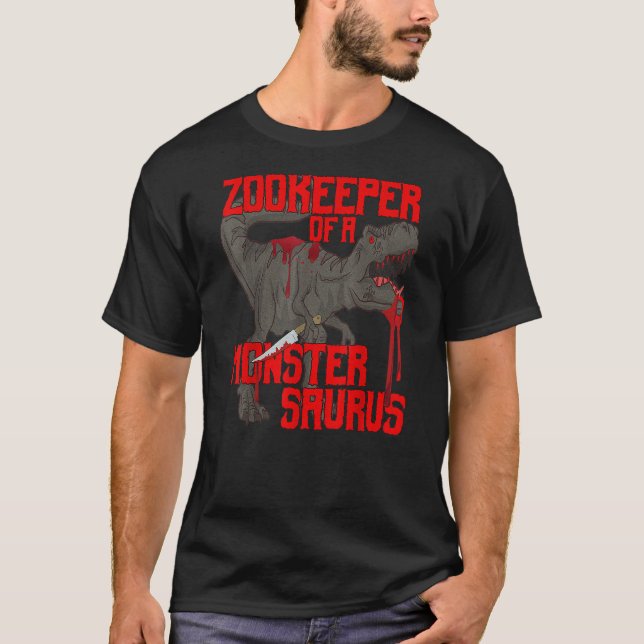 Camiseta Zoo Keeper of a Monster Saurus - Montersaurus - Di (Frente)