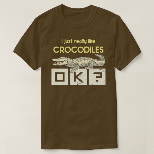 Camiseta Zoo Keeper Presente Répteis Africanos Crocodilo (Frente do Design)