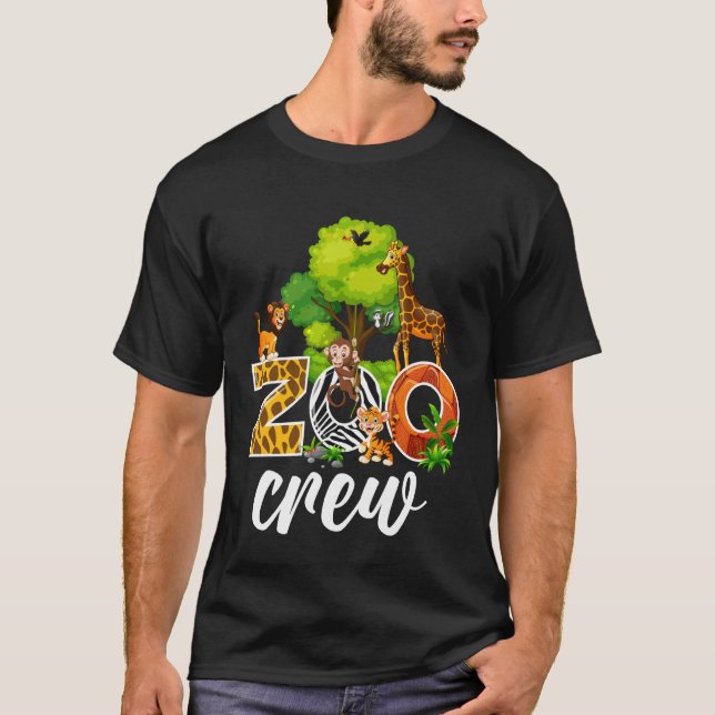 Camiseta Zoo Keeper Safari Wildlife Jungle Animals Zoo Crew (Frente)
