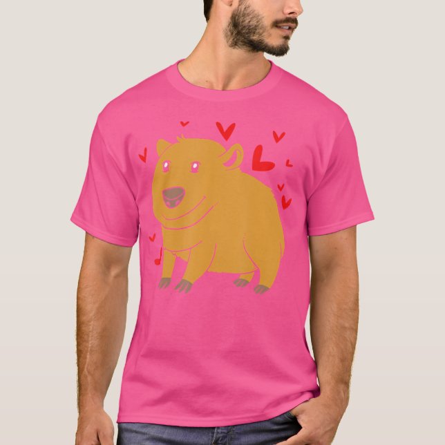 Camiseta Zoo Rodent I Love Capybara (Frente)