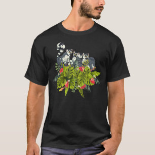 Camiseta Zoo Tropical Sifakas Madagascar Monkey Lemu